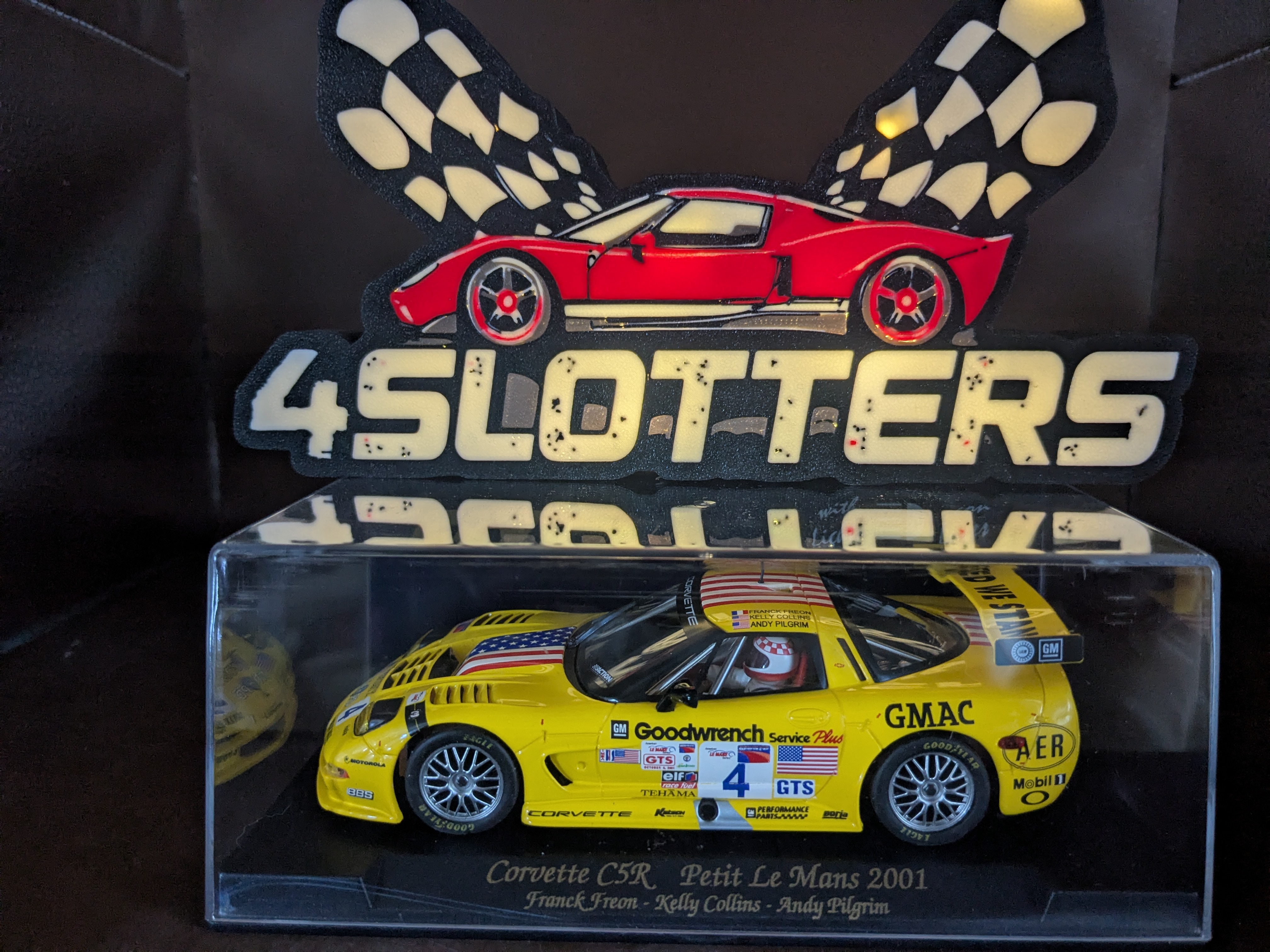 Fly Chevrolet Corvette C5R #4 Petit Le Mans 2001 United We Stand Slot Car *USED*
