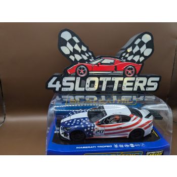 Scalextric Maserati Coupe Cambiocorsa Trofeo #20 USA Stars & Stripes
