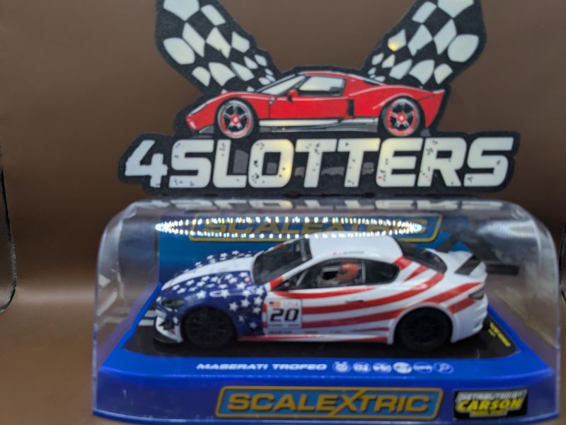 Scalextric Maserati Coupe Cambiocorsa Trofeo #20 USA Stars & Stripes